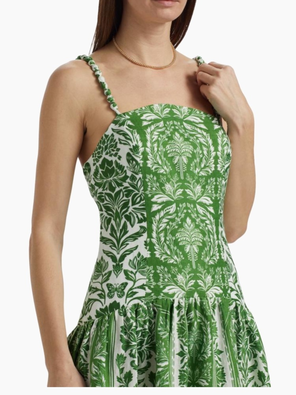 NWT Farm Rio Delicate Tapestry Linen Midi-Dress - Picture 3 of 7